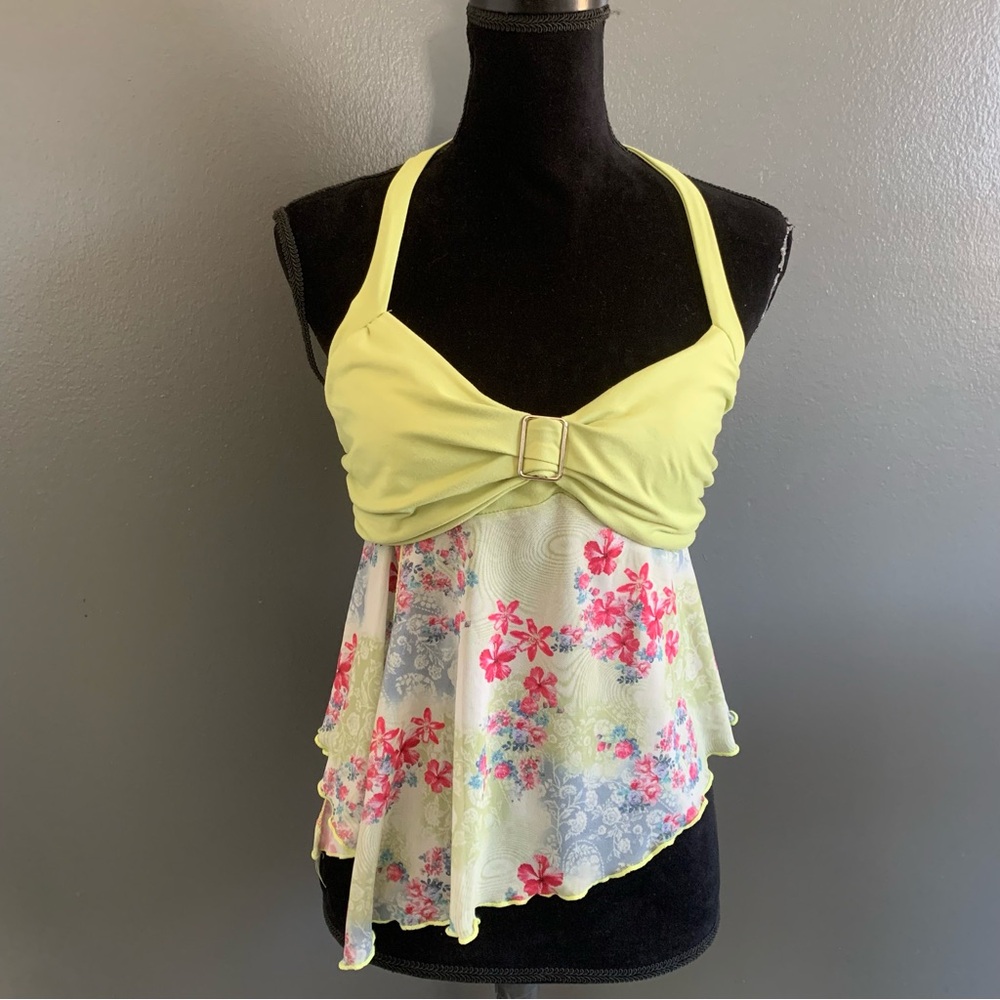 Billabong Yellow and Pink Floral Camisole